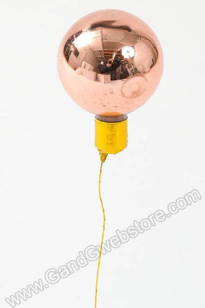 40mm Gloss Glass Ball Ornament Peach Pkg/36