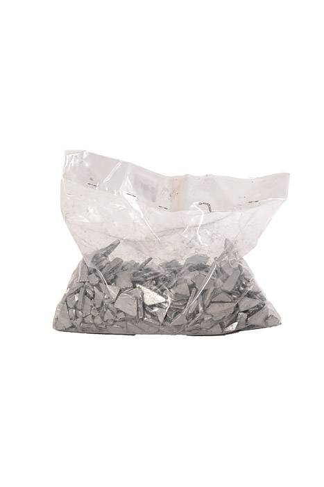 Painted Sea Glass Silver Pkg/5Lb