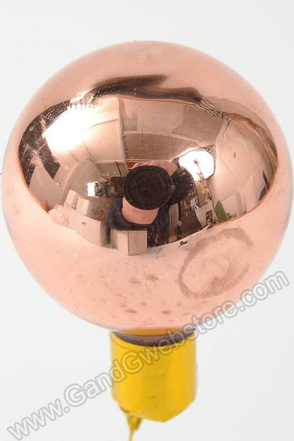 40mm Gloss Glass Ball Ornament Peach Pkg/36