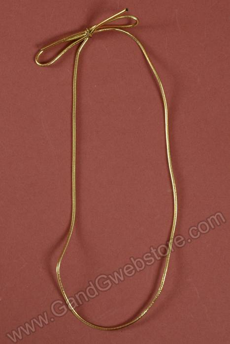 14" Metallic Stretch Loop W/bow Gold Pkg/100