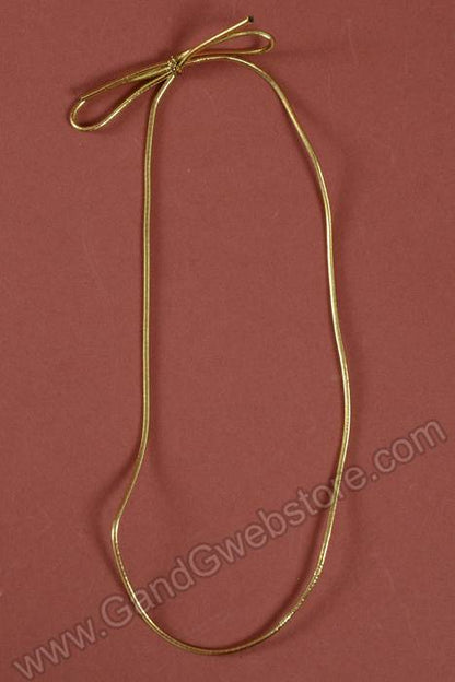 14" Metallic Stretch Loop W/bow Gold Pkg/100