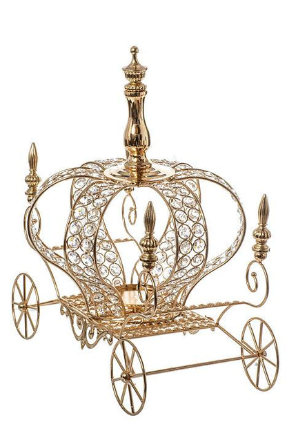 19" X 18" Cinderella Cart W/bead Gold