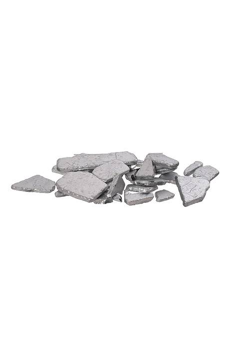 Painted Sea Glass Silver Pkg/5Lb