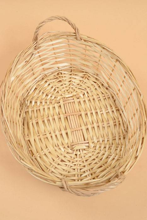 18" Oval Willow Tray Natural