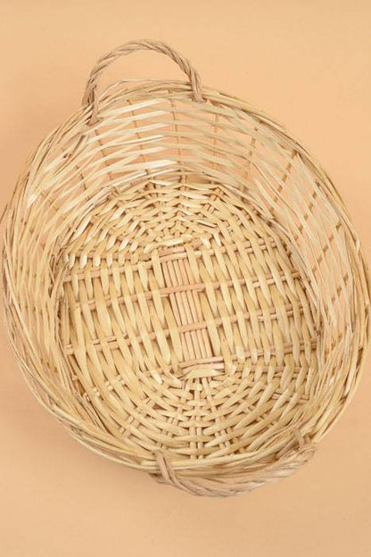 18" Oval Willow Tray Natural