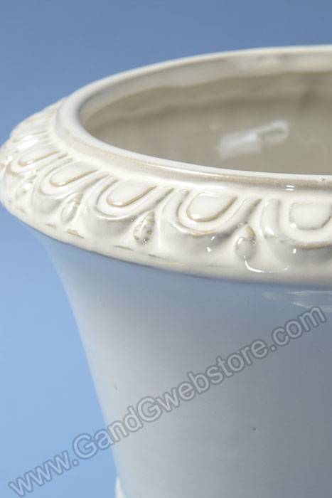 9" X 11" Round Classic Pottery White