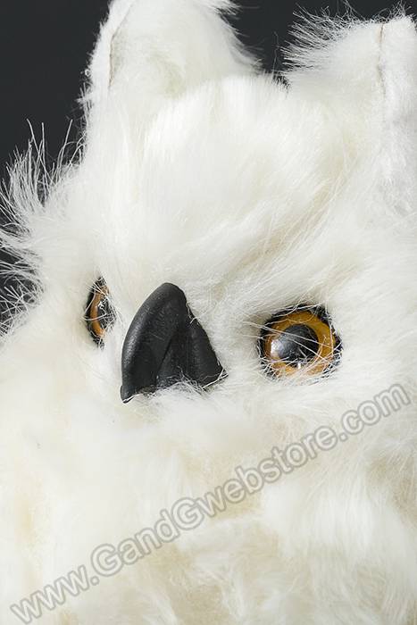 7.5" Fat Feather Owl White