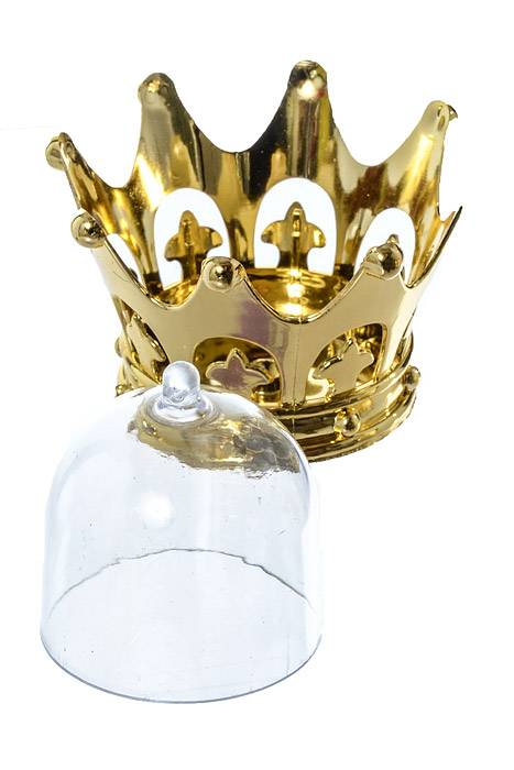 3.25" X 2.5" Crown Box Gold Pkg/12