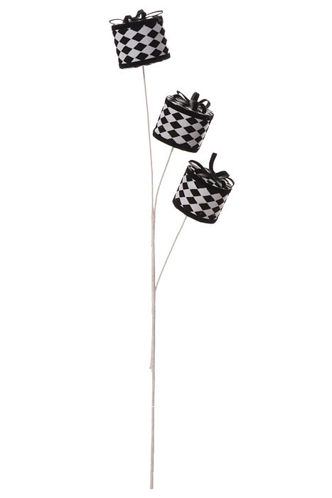 30" Gift Box Spray Black/White