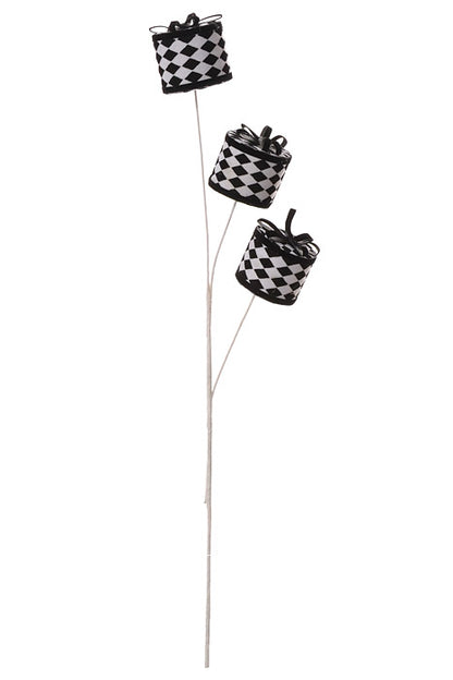 30" Gift Box Spray Black/White