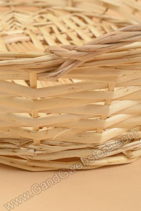18" Oval Willow Tray Natural