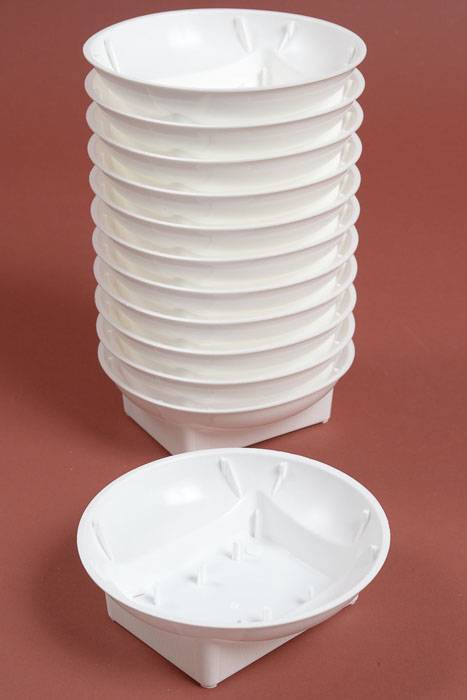 6&quot; X 2&quot; Single Design Plastic Bowl White (Pkg/12)