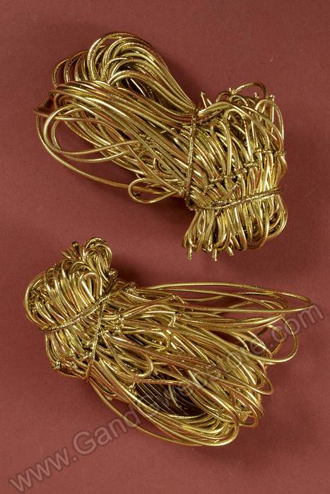 10" Metallic Stretch Loop W/bow Gold Pkg/100