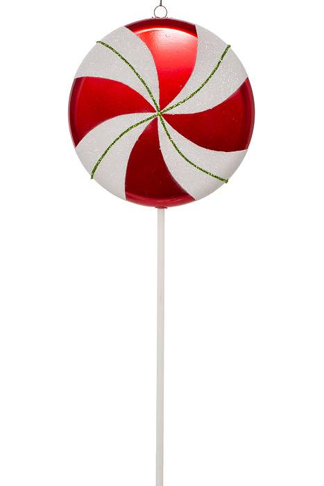 17" Lollipop Candy W/glitter Red