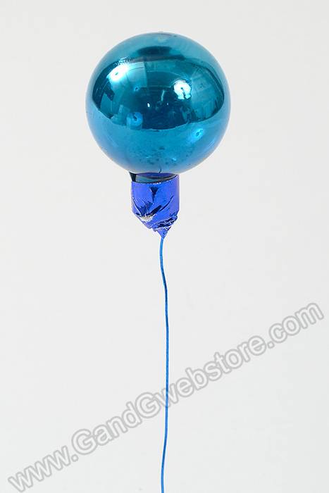 40mm Gloss Glass Ball Ornament Royal Blue Pkg/48
