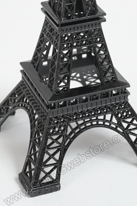 4" X 10" Metal Eiffel Tower Black