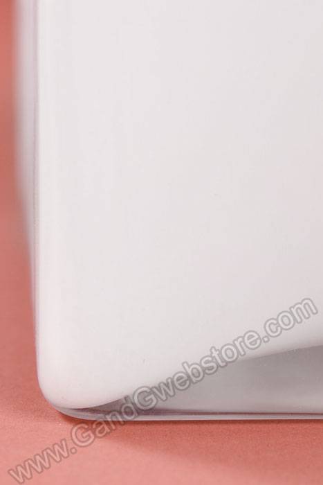 6" Cube Glass Vase White