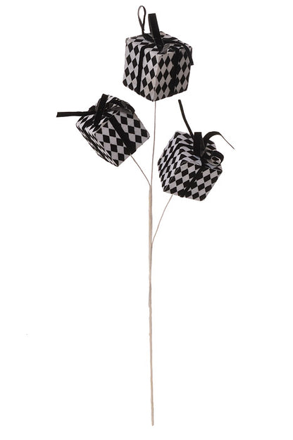 31" Gift Box Spray Black/White