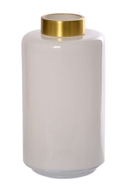 6.5" X 12" Glass Vase White