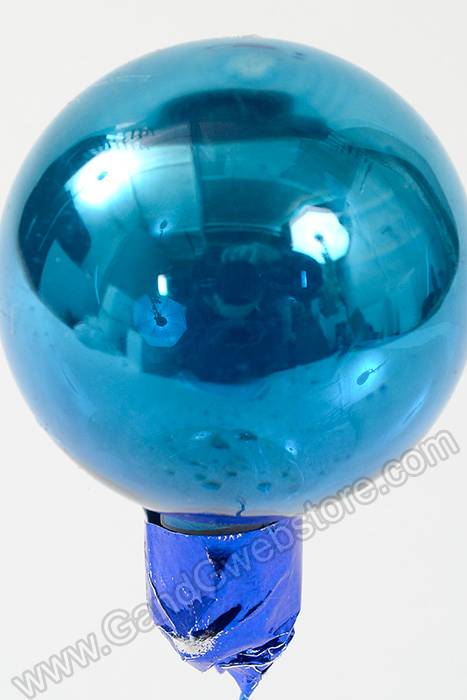 40mm Gloss Glass Ball Ornament Royal Blue Pkg/48