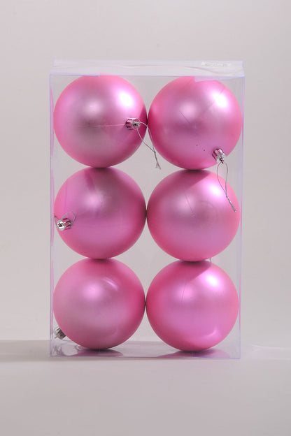 100Mm Plastic Matt Ornament Light Pink Box-6