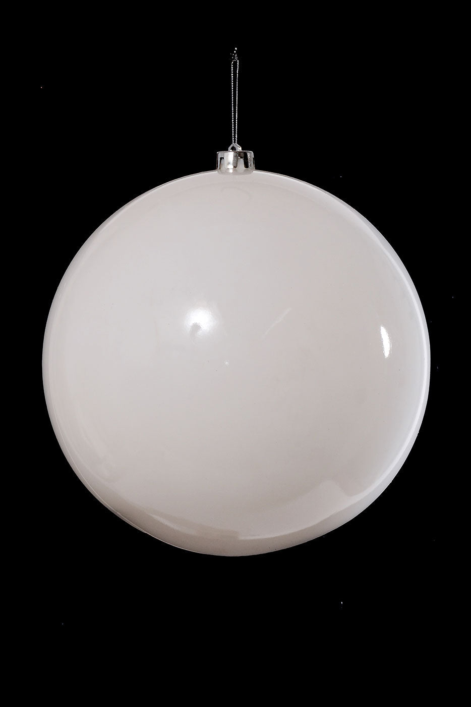 250Mm Plastic Ball Ornament White
