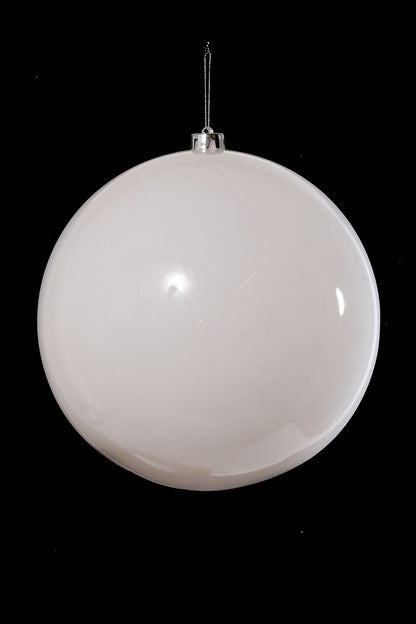 250Mm Plastic Ball Ornament White