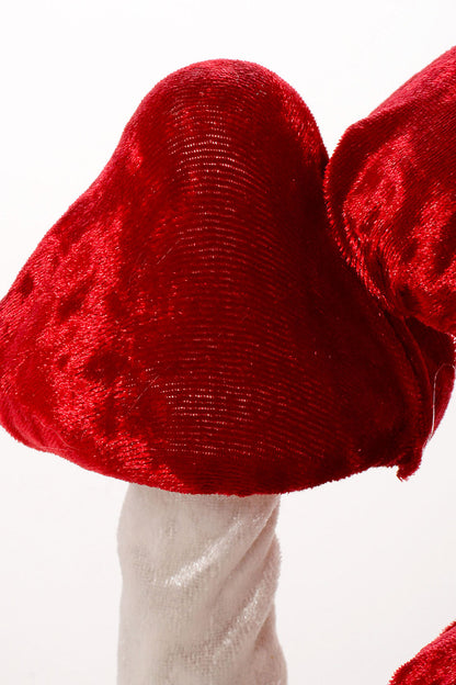 10" Velvet Mushroom Red