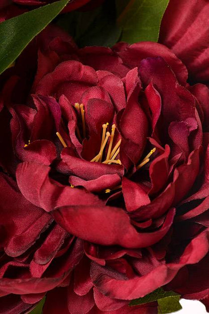 17" Silk Peony Bush Burgundy