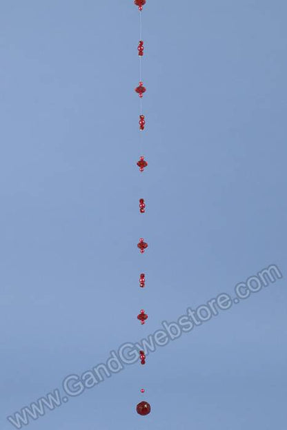 36" Pearl &amp; Bead Garland Red