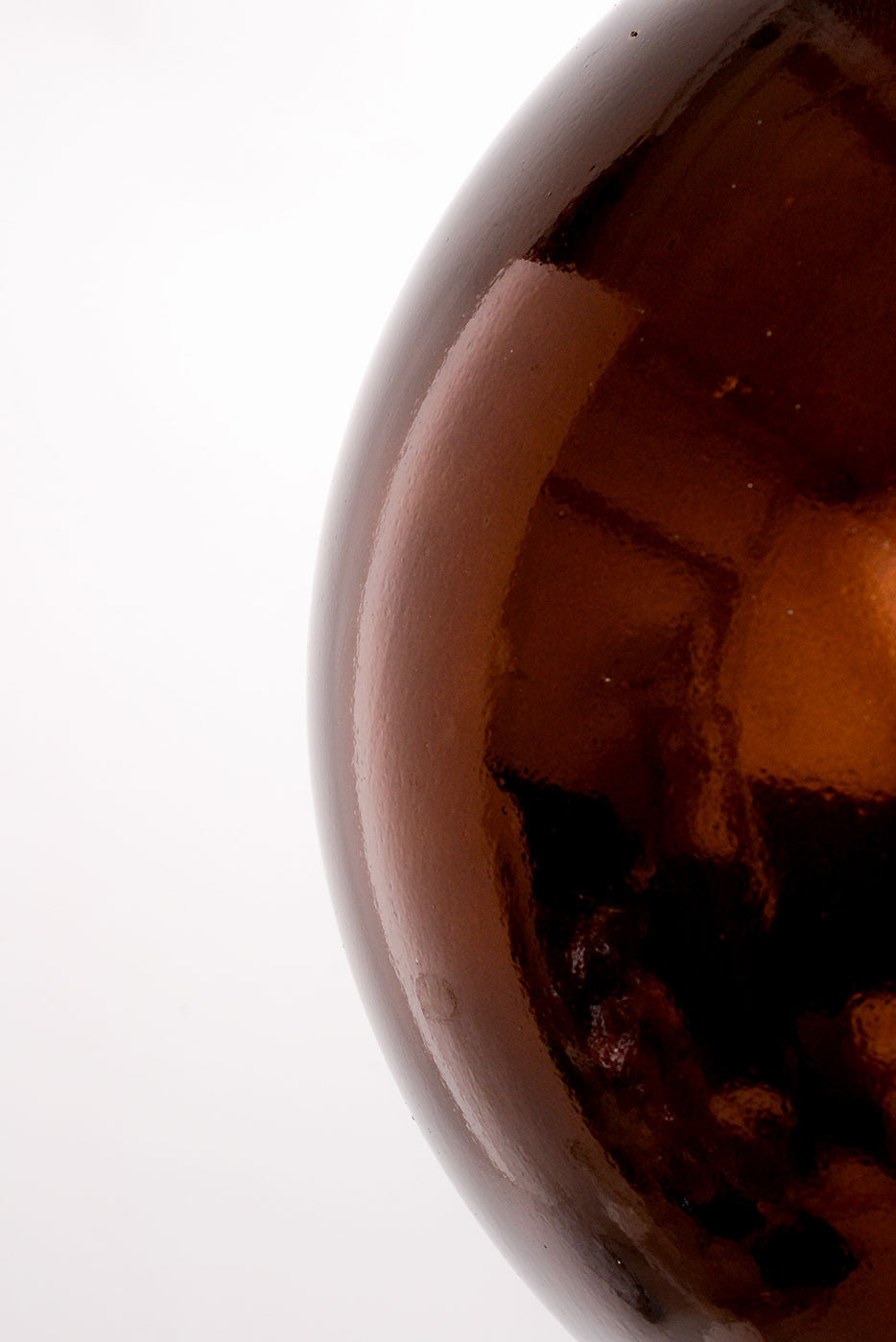 300Mm Shiny Plastic Ball Ornament Brown