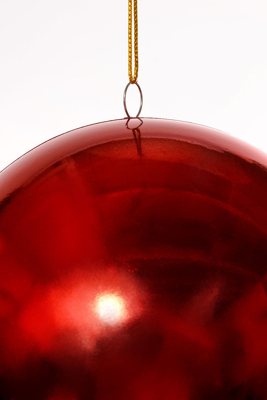 13" Plastic Teardrop Hanging Ornament Red