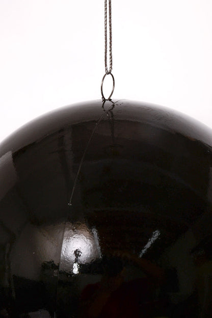 13" Plastic Teardrop Hanging Ornament Black