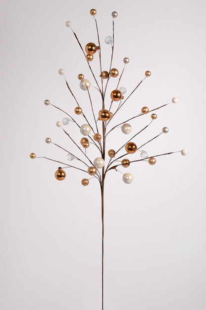 29" Bead/Crystal/Pearl/Ball Spray Gold