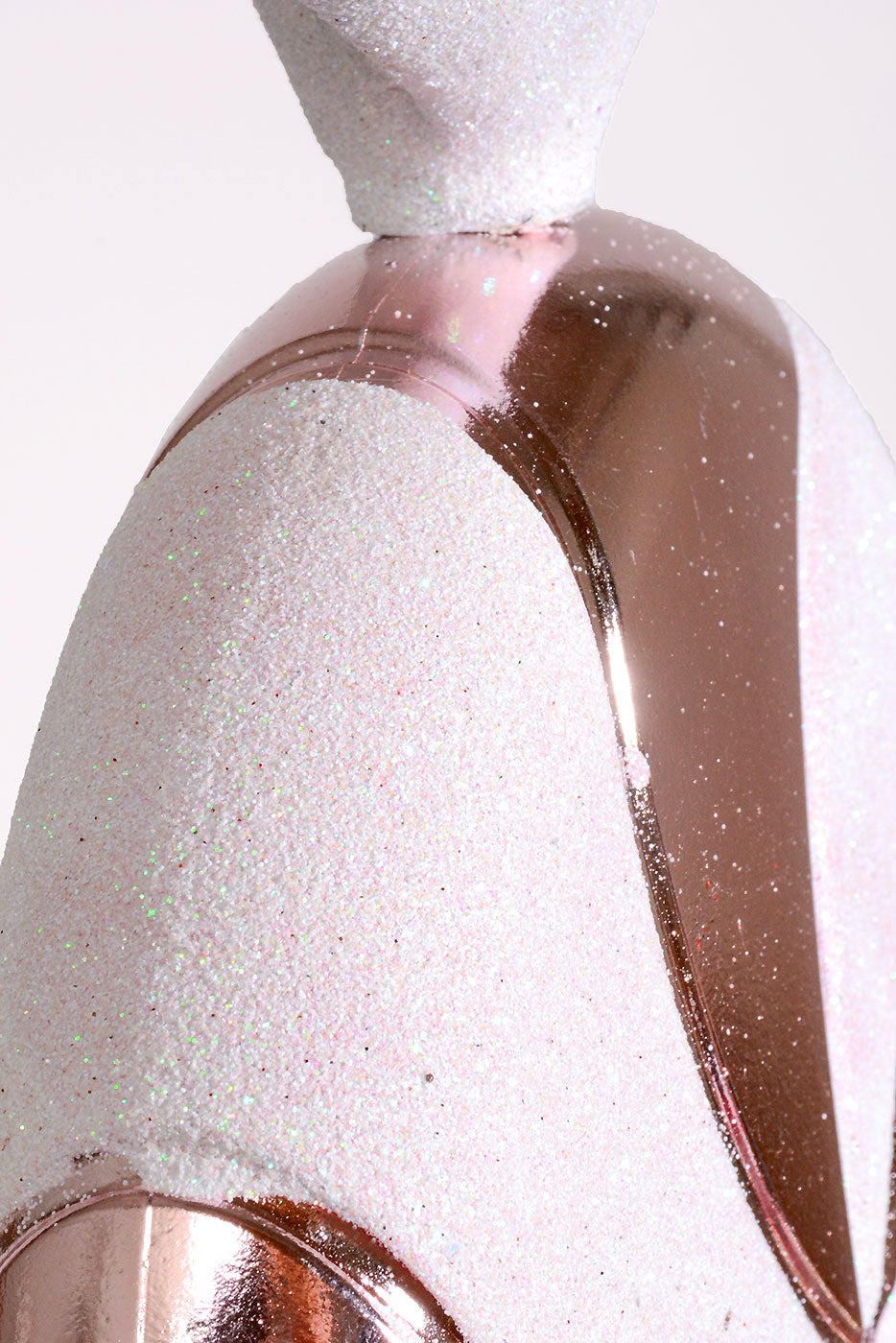 18.5" Plastic Candy Ornament with Glitter White/Pink