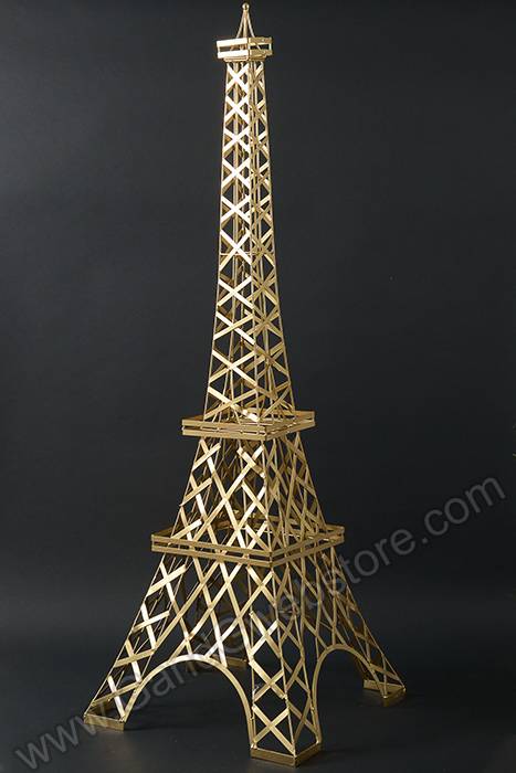 6ft Metal Eiffel Tower Gold