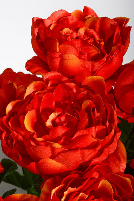 20" Silk Peony Bush Orange