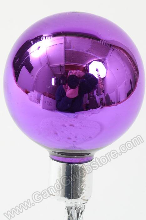 40mm Gloss Glass Ball Ornament Purple Pkg/48