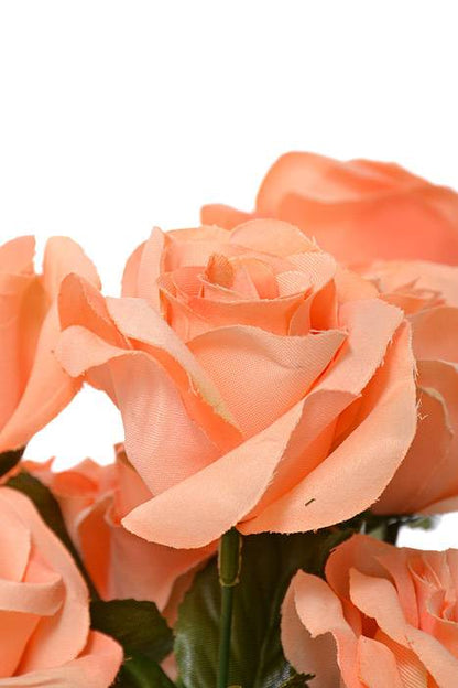 22" Silk Micro Peach Rose Bush Peach