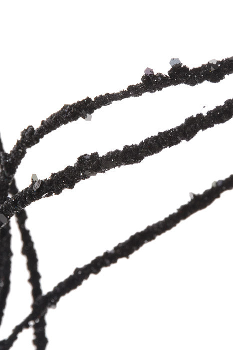 36" Twig Glitter Spray Black