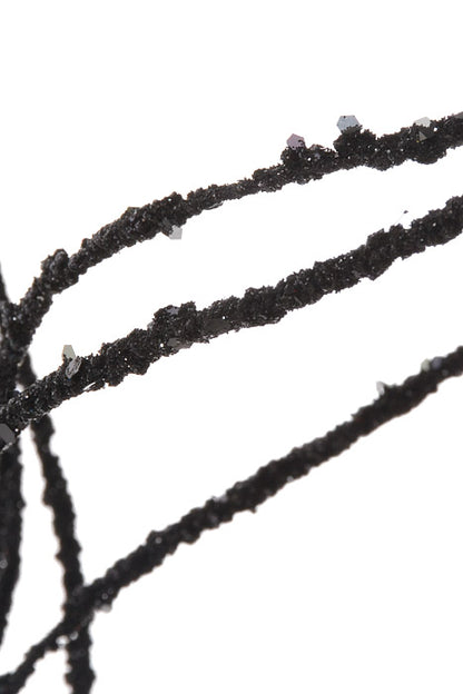 36" Twig Glitter Spray Black