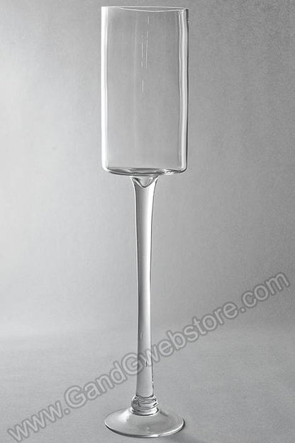 4.5" X 27.5" Glass Vase Clear