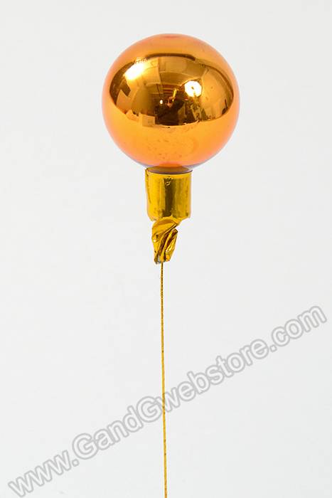 40mm Gloss Glass Ball Ornament Copper Pkg/48
