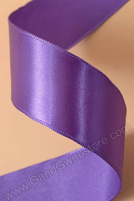 1.5" X 10yds Wired Satin Ribbon Purple