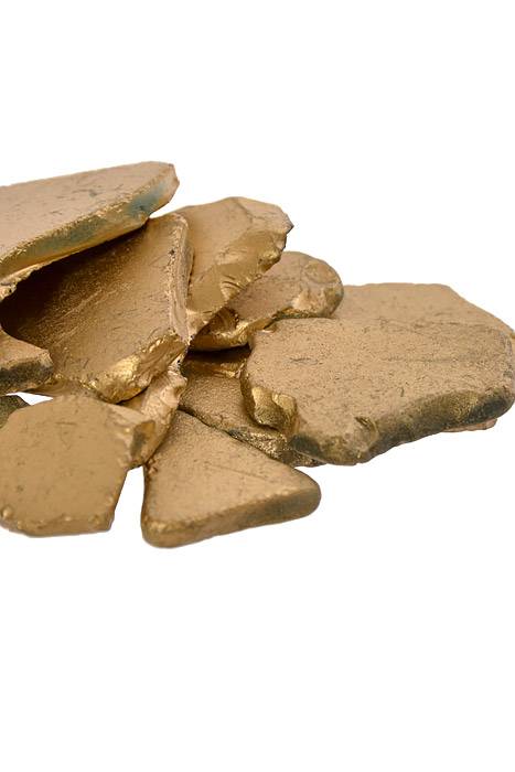 Painted Sea Glass Gold Pkg/5lb
