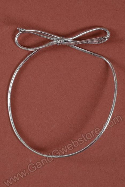 10" Metallic Stretch Loop W/bow Silver Pkg/100