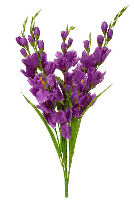 26.5" Silk Pongee Gladiolus Bush Purple