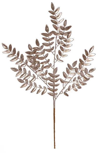 22" Metallic Fern Spray Champagne