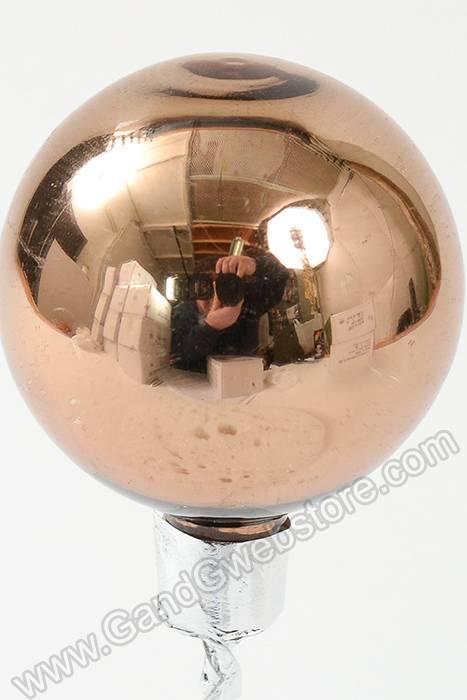 50mm Gloss Glass Ball Ornament Chocolate Pkg/24