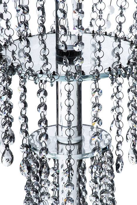 12" X 34" Crystal Bead Round Cake Stand Clear